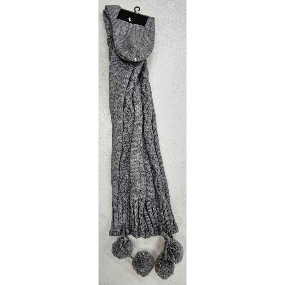 Women Long Socks Crochet Over Knit Winter Knee Leg Warmers Boot Cuff w/ Pompoms